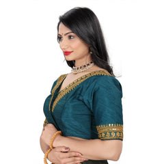 Women's Banglory Embroidery Readymade Blouse (Teal, Size: Free Size)