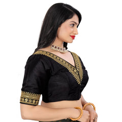 Women's Banglory Embroidery Readymade Blouse (Black, Size: Free Size)