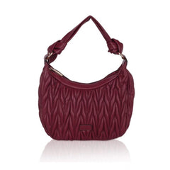 Vegan Leather Textured Handbag (Red)