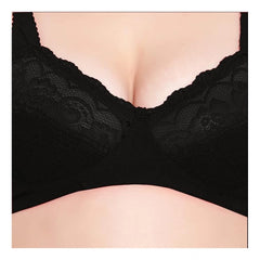 Cotton Solid Lingerie Set (Black)