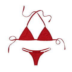 Cotton Solid Lingerie Set (Red)