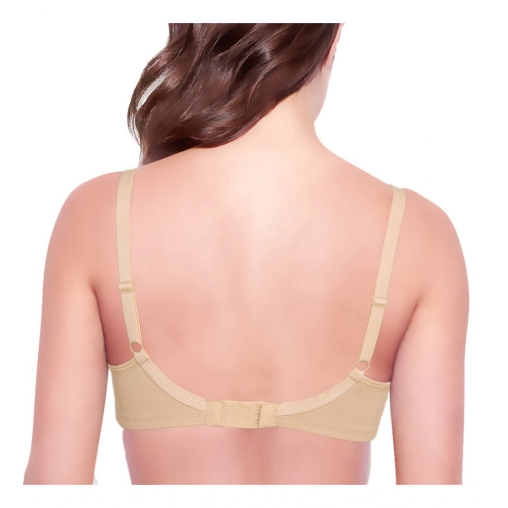 Enamor A042 Women's Cotton Everyday Non Padded And Wirefree Bra (PaleSkin)