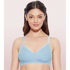 Enamor A042 Women's Cotton Everyday Non Padded And Wirefree Bra (Chambray-Melange)