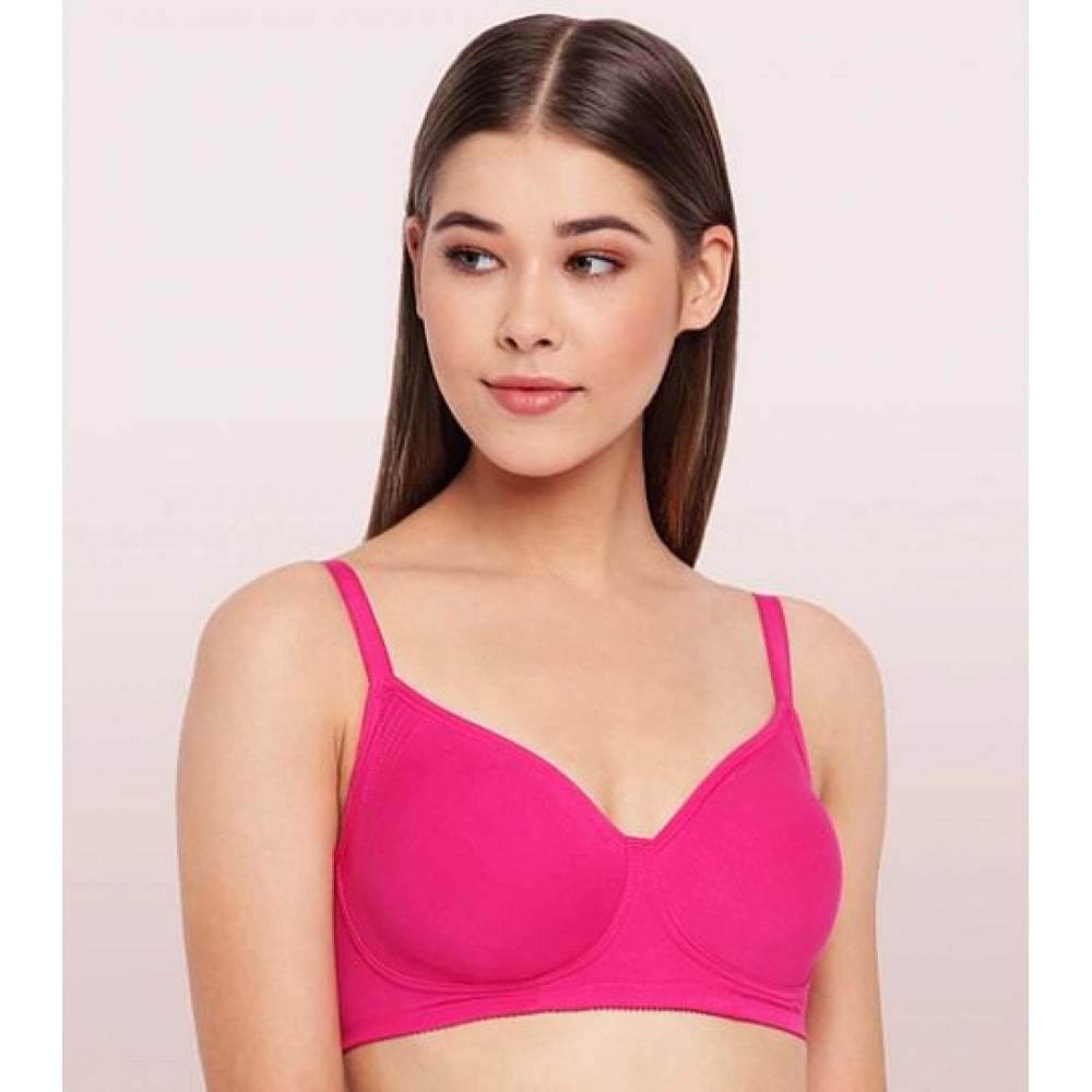 Enamor A042 Women's Cotton Everyday Non Padded And Wirefree Bra (Verry-Berry)