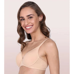 Enamor A039 Women's Cotton Non-Wired &amp; Medium Coverage T-Shirt Bra (Skin)