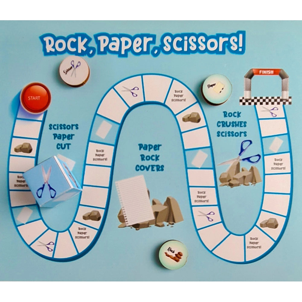 Rock Paper Scissor Wooden Board Game Toys (MultiColor)