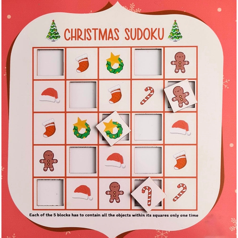 Festival- Christmas Wooden Puzzle Game Toys (MultiColor)