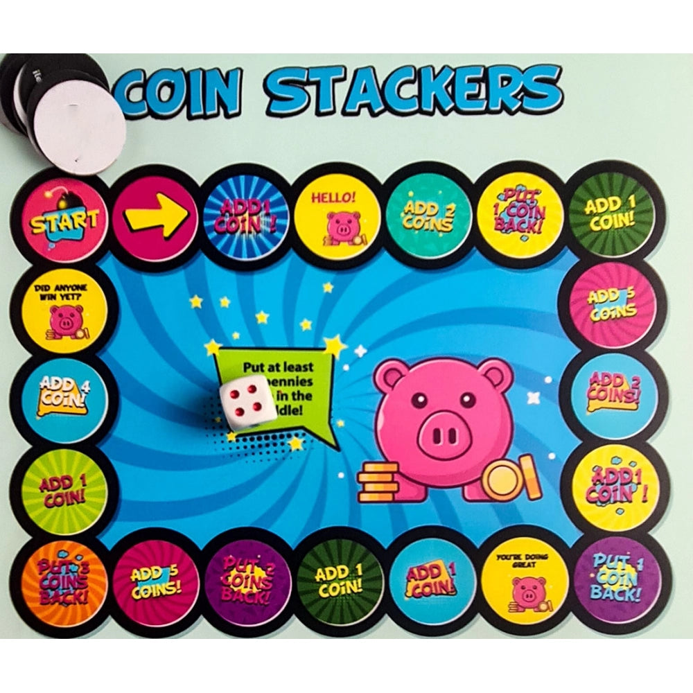 Coin stacker Wooden Board Game Toys (MultiColor)