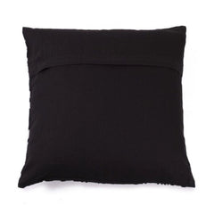 Pack of 2 Cotton Printed Cushion Cover Sets (Black, Size: 16x16 In)