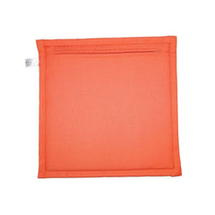 Pack of 4 Polyester Solid Chairpads (Orange, Size: 16x16 In)