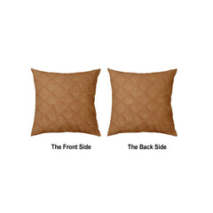 Pack of 4 Polyester Printed Car Pillow Sets (Brown, Size: 12x12 In)