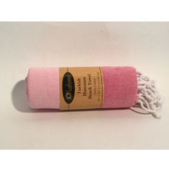 Cotton Striped Bath Towels (Rose, Size: 30x59 In)