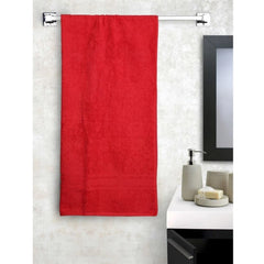 Cotton Striped Bath Towels (Red, Size: 35x71 In)