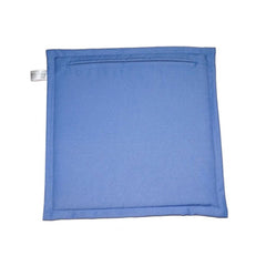 Pack of 4 Polyester Solid Chairpads (Blue, Size: 16x16 In)