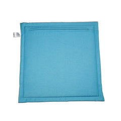 Pack of 4 Polyester Solid Chairpads (Light Blue, Size: 16x16 In)