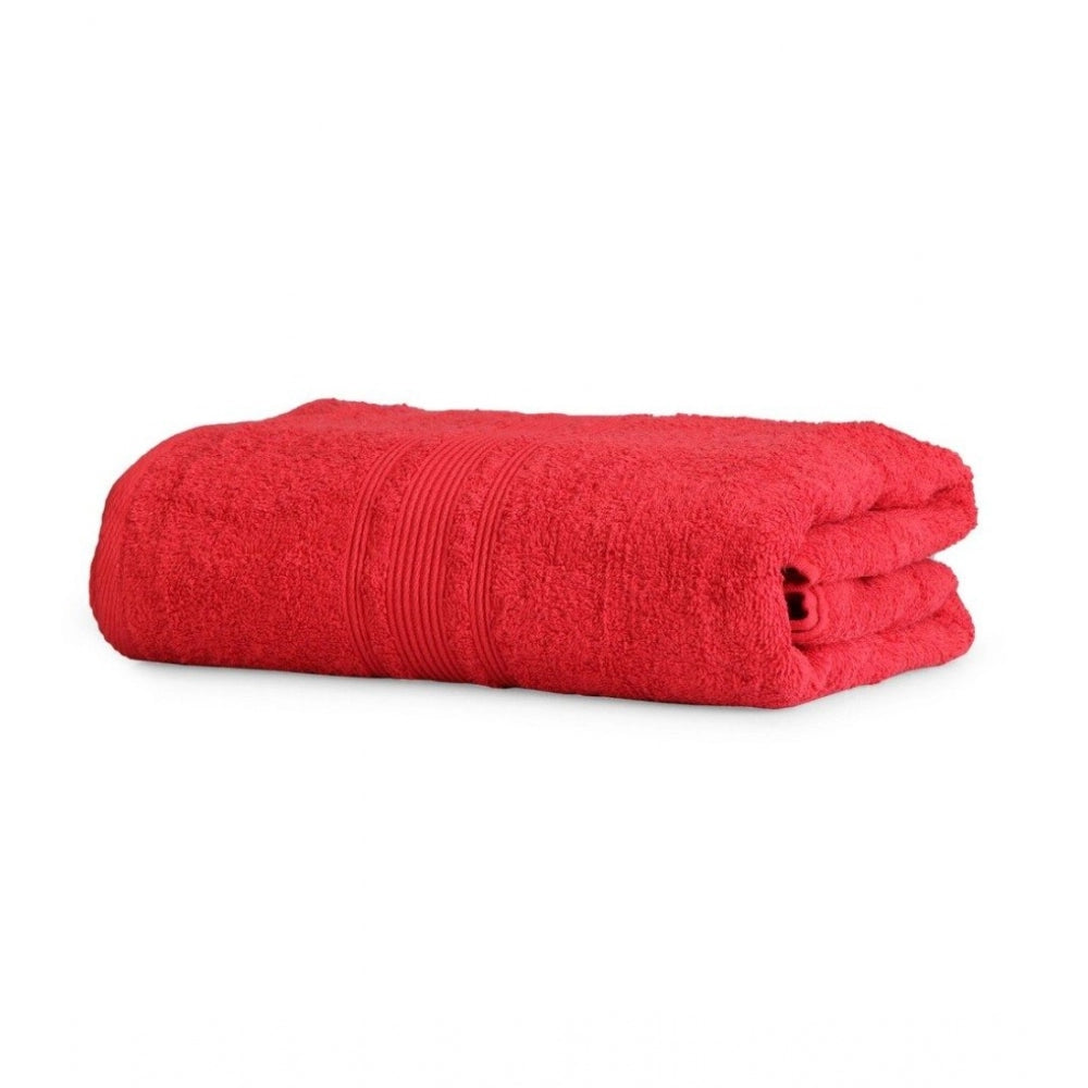 Cotton Striped Bath Towels (Red, Size: 35x71 In)