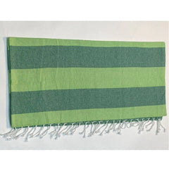 Cotton Striped Bath Towels (Green, Size: 30x59 In)