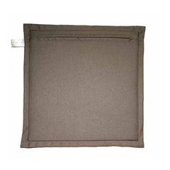 Pack of 4 Polyester Solid Chairpads (Dark Beige, Size: 16x16 In)