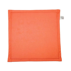 Pack of 4 Polyester Solid Chairpads (Orange, Size: 16x16 In)