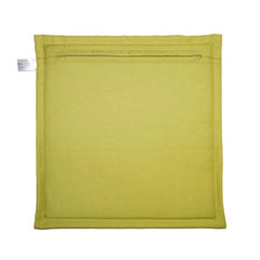 Pack of 4 Polyester Solid Chairpads (Mustard, Size: 16x16 In)