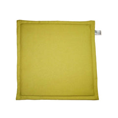 Pack of 4 Polyester Solid Chairpads (Mustard, Size: 16x16 In)