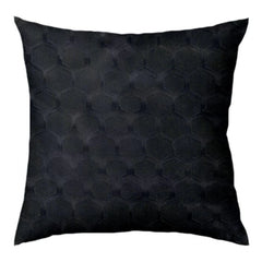 Pack of 4 Polyester Printed Car Pillow Sets (Black, Size: 12x12 In)