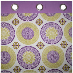 Cotton Printed Curtains (Purple, Size: 54x90 In)