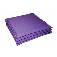 Pack of 4 Polyester Solid Chairpads (Purple, Size: 16x16 In)