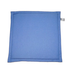 Pack of 4 Polyester Solid Chairpads (Blue, Size: 16x16 In)