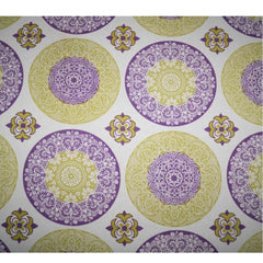 Cotton Printed Curtains (Purple, Size: 54x90 In)