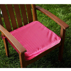 Pack of 4 Polyester Solid Chairpads (Pink, Size: 16x16 In)