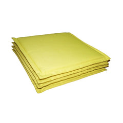 Pack of 4 Polyester Solid Chairpads (Mustard, Size: 16x16 In)