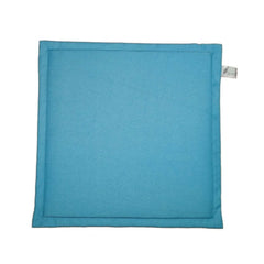 Pack of 4 Polyester Solid Chairpads (Light Blue, Size: 16x16 In)