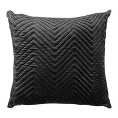 Pack of 4 Polyester zig zag Car Pillow Sets (Black, Size: 12x12 In)