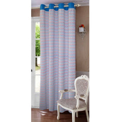 Cotton Printed Curtains (Multicolor, Size: 54x90 In)