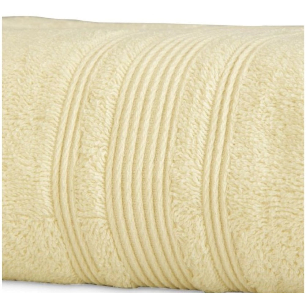 Cotton Solid Bath Towels (Cream, Size: 35x71 In)