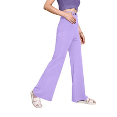 Women's Polyester Cow Pattern Pant (Pruple)