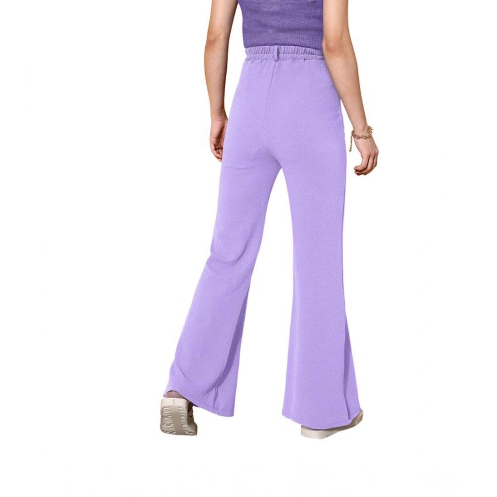 Women's Polyester Cow Pattern Pant (Pruple)