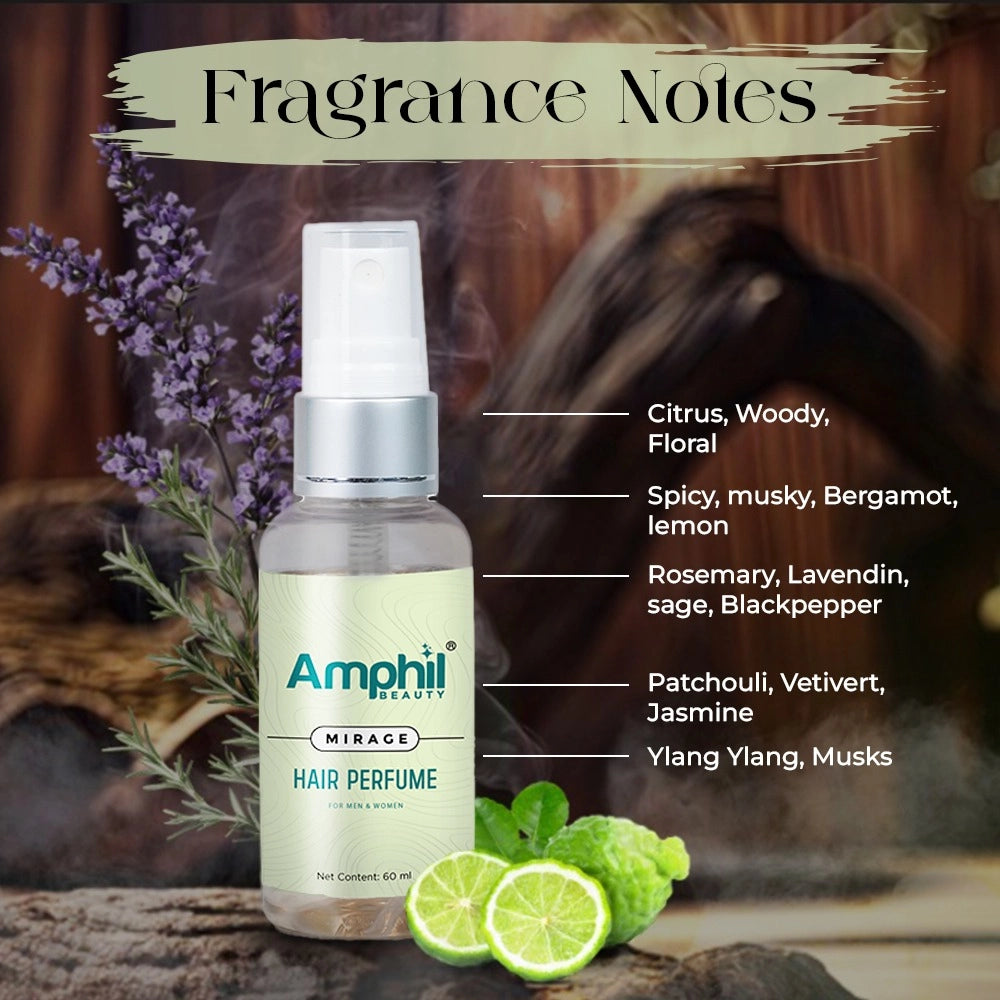 Amphil beauty Mirage Unisex Hair perfume 60 ml | Alcohol Free | Water Based | Paraben Free